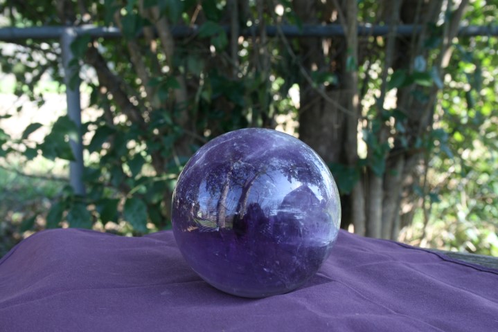 Amethyst Sphere Repels negative energy 4215